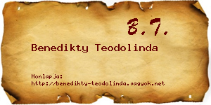 Benedikty Teodolinda névjegykártya